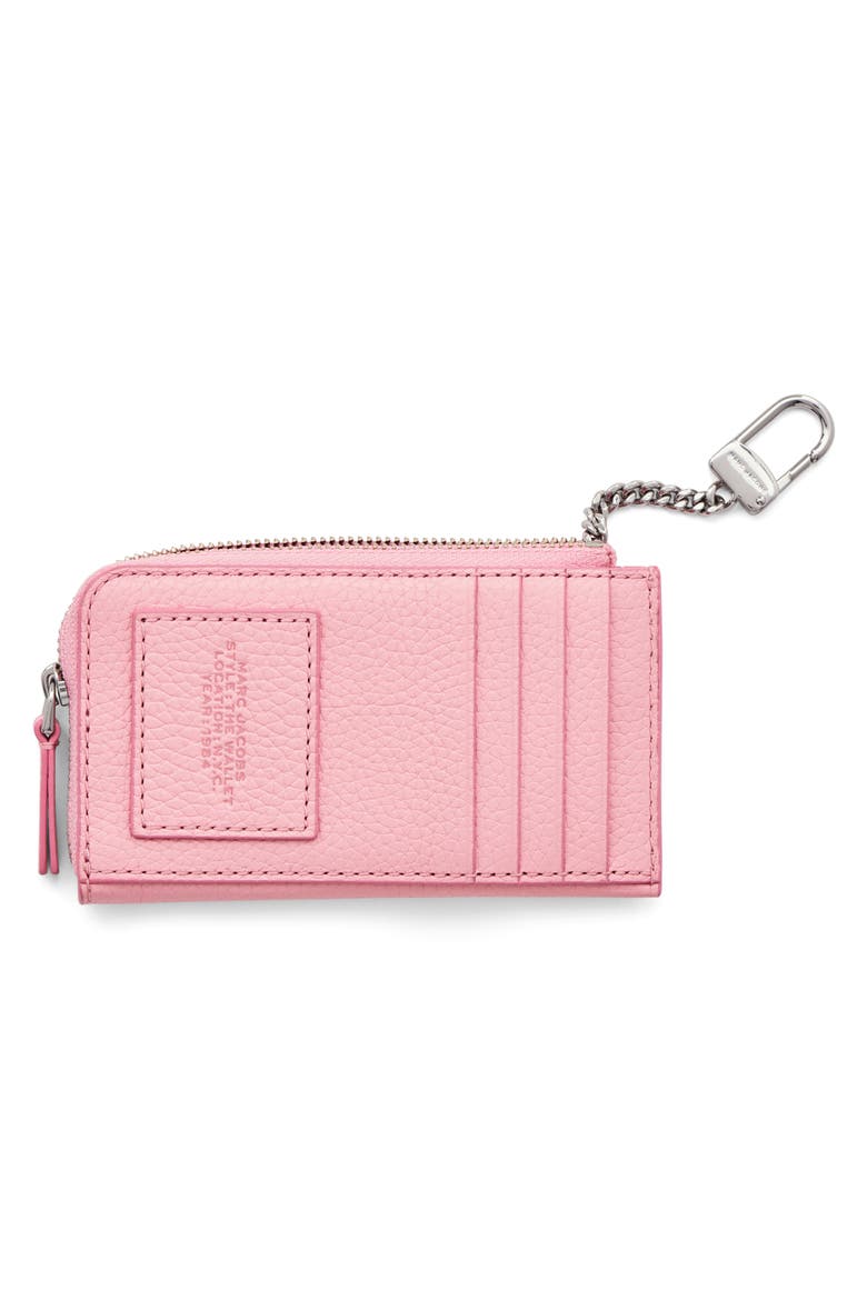 The Top Zip Multi Leather Wallet, Alternate, color, RIBBON PINK
