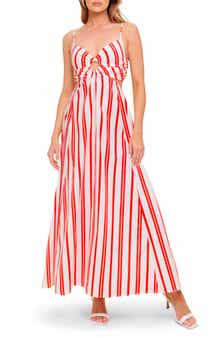 FLYING TOMATO Stripe Maxi Dress