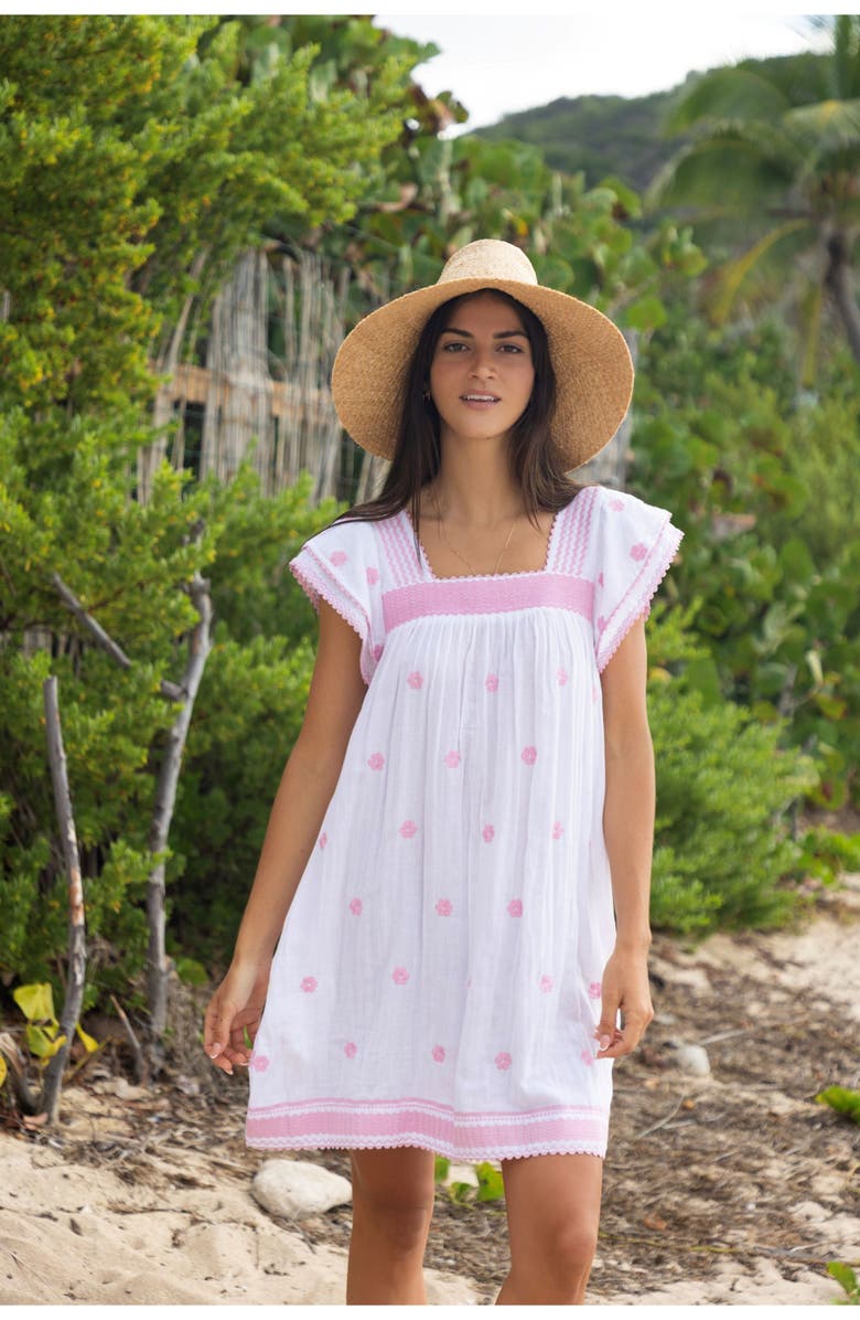 Mer St. Barth Mini Sandrine Women's Dress Pink Frangipani, Alternate, color, Pink