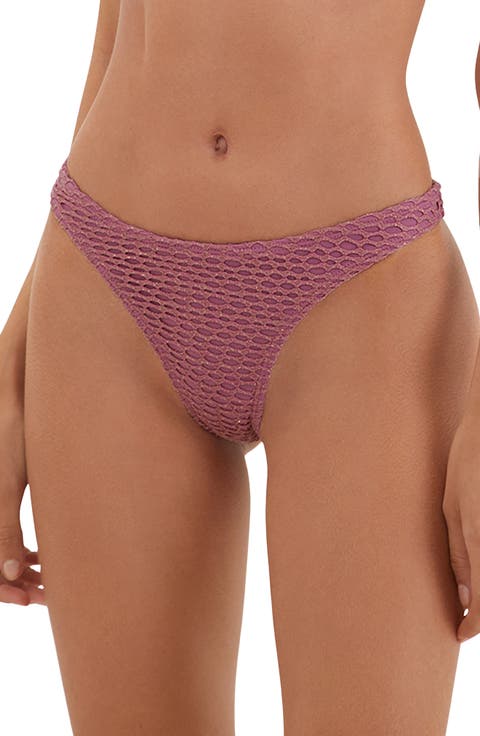 Solid Basic Fishnet Bikini Bottoms