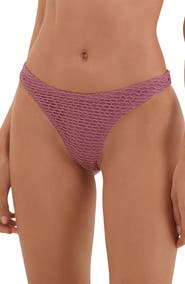 ViX Paula Hermanny Solid Basic Fishnet Bikini Bottoms