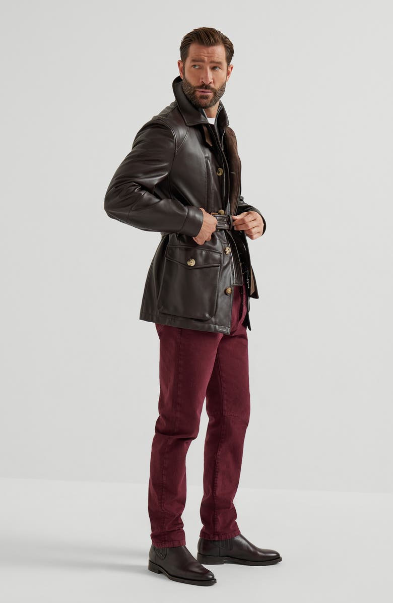 Brunello Cucinelli Lightweight sweater with zipper, Alternate, color, Lead