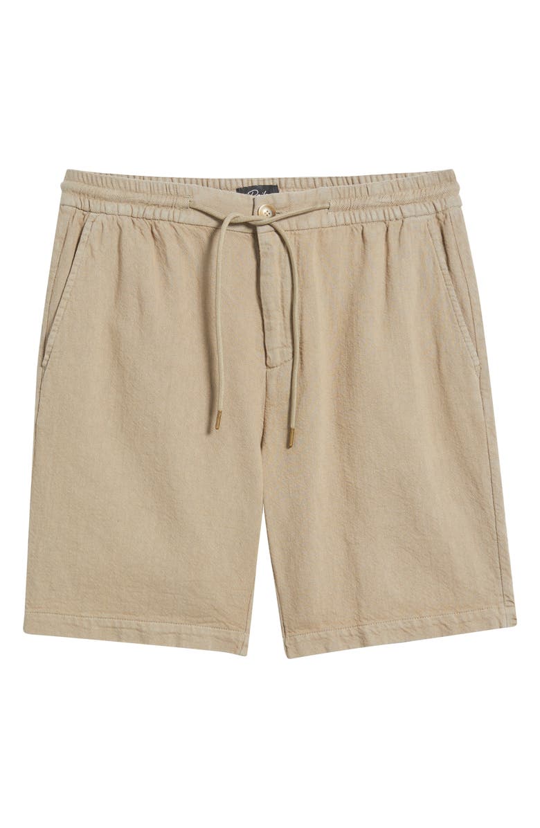 Rails Archer Flat Front Cotton & Linen Shorts, Alternate, color, Barley