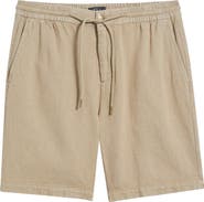Rails Archer Flat Front Cotton & Linen Shorts