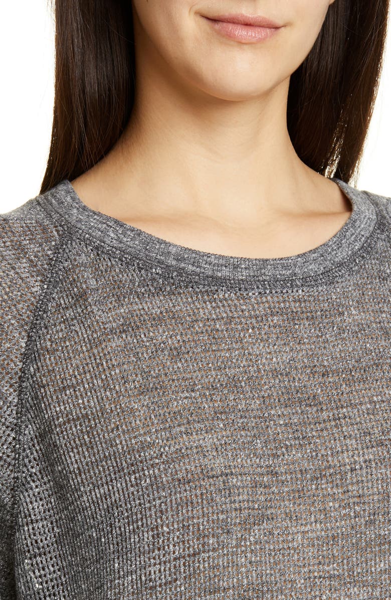 Eileen Fisher Cotton Mesh Top, Alternate, color,
