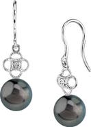 The Pearl Source Tahitian South Sea Pearl & Diamond Lacy Earrings