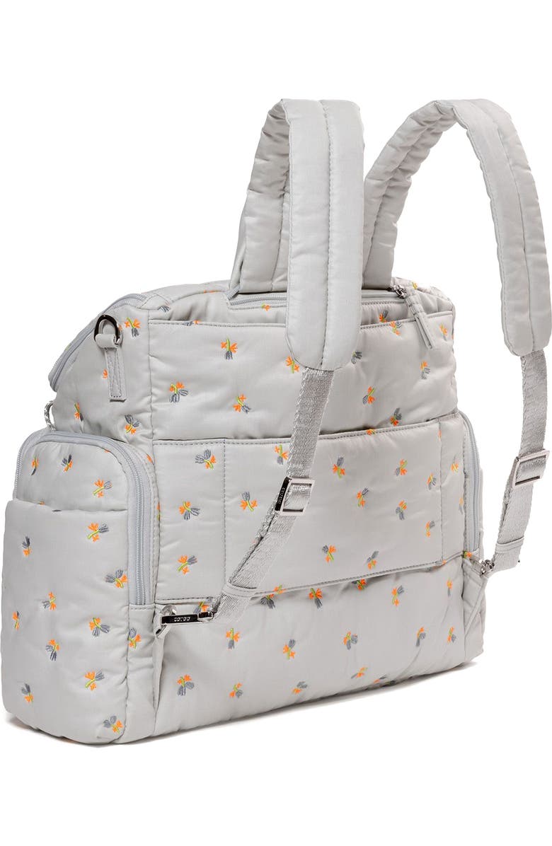 Caraa Large Embroidered Baby Bag, Alternate, color, Dove - Blue