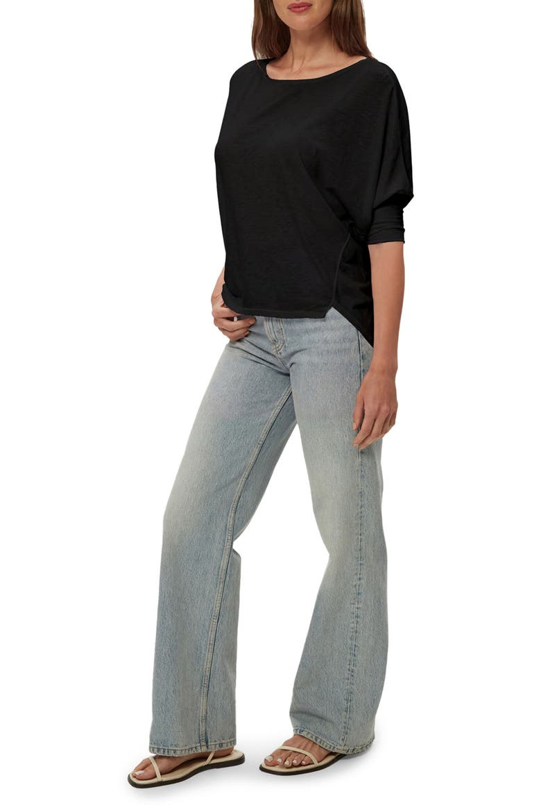 Selma Dolman Sleeve T-Shirt, Alternate, color, BLACK