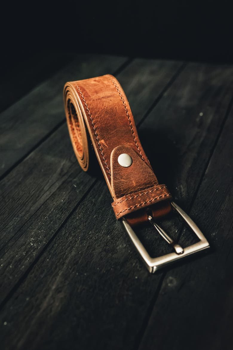 Roman Leather Belt, Alternate, color, Chocolate