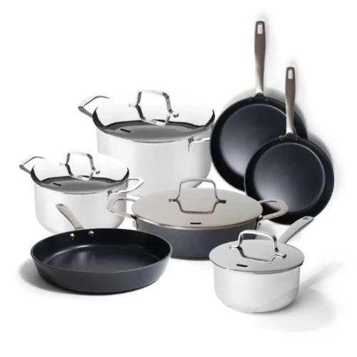 Alva Maestro Ceramic Nonstick Cookware Set In Metallic