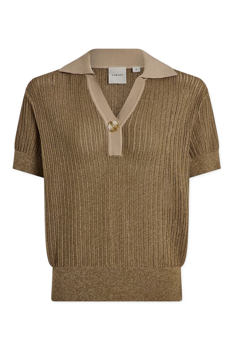 Perrine Knit Polo, Alternate, color, SEPIA TWIST