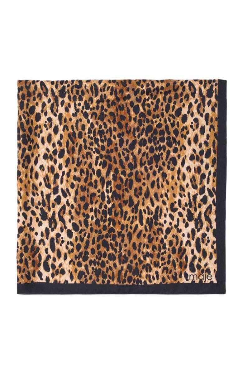 maje Leopard print scarf, Main, color, 