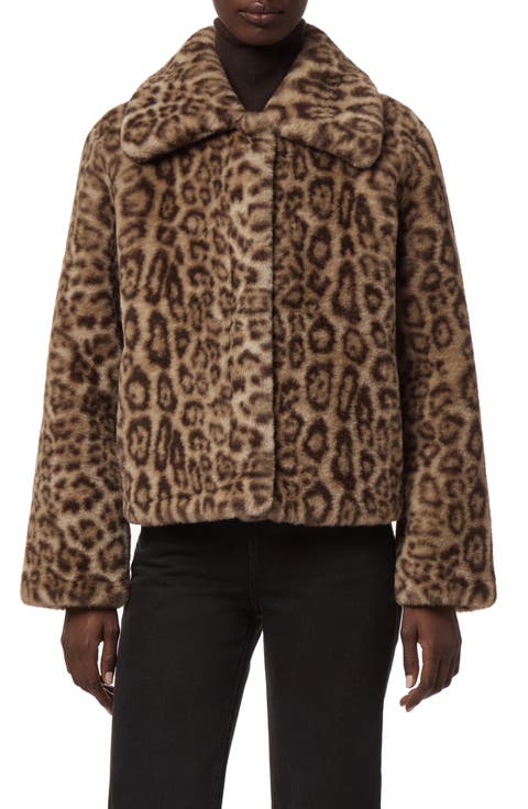 Elis Leopard Faux Fur Coat