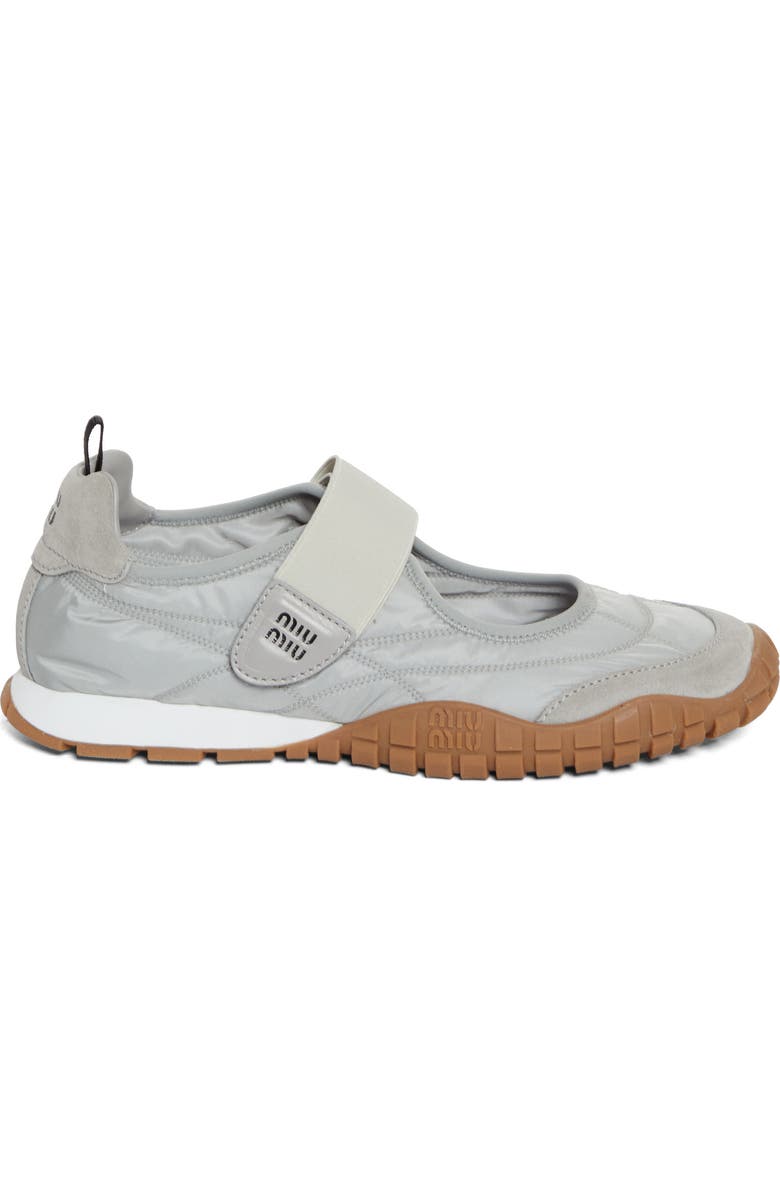 Miu Miu Sport Quilted Nylon Mary Jane Sneaker, Alternate, color,