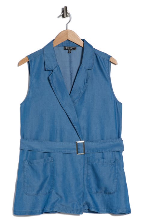 Belted Denim Vest