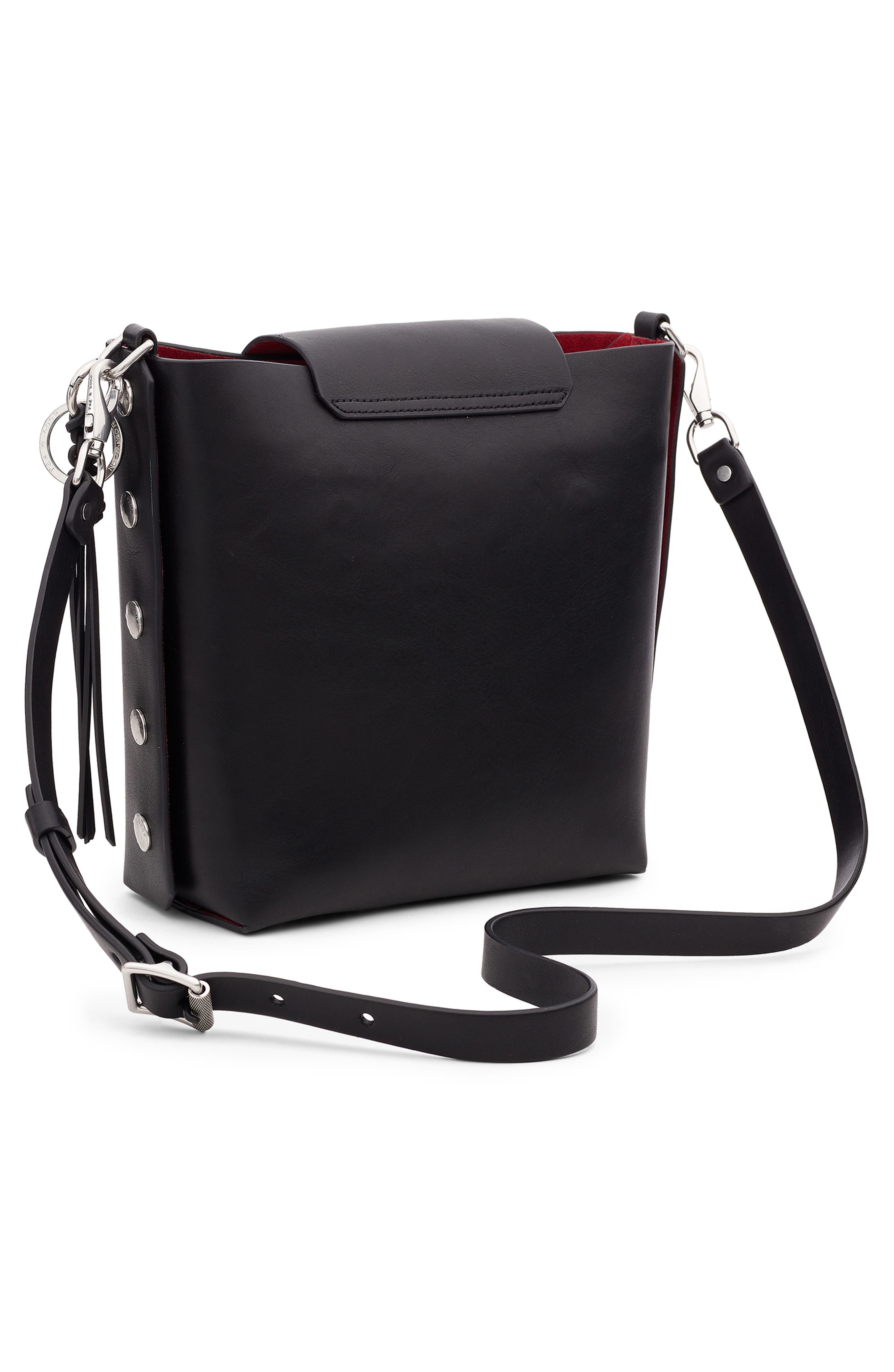 rag & bone Atlas Leather Bucket Bag, Alternate, color, 