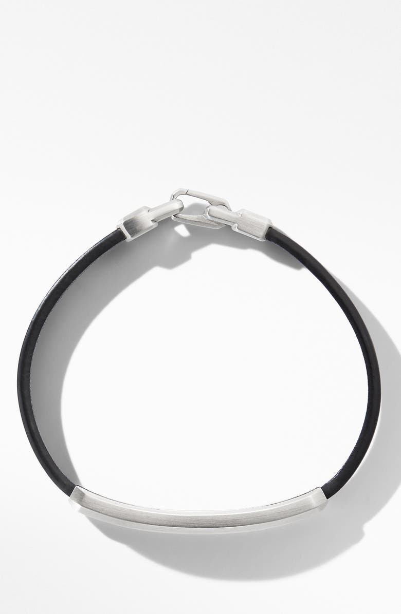 David Yurman Pavé Leather ID Bracelet with Sapphires, Alternate, color, 