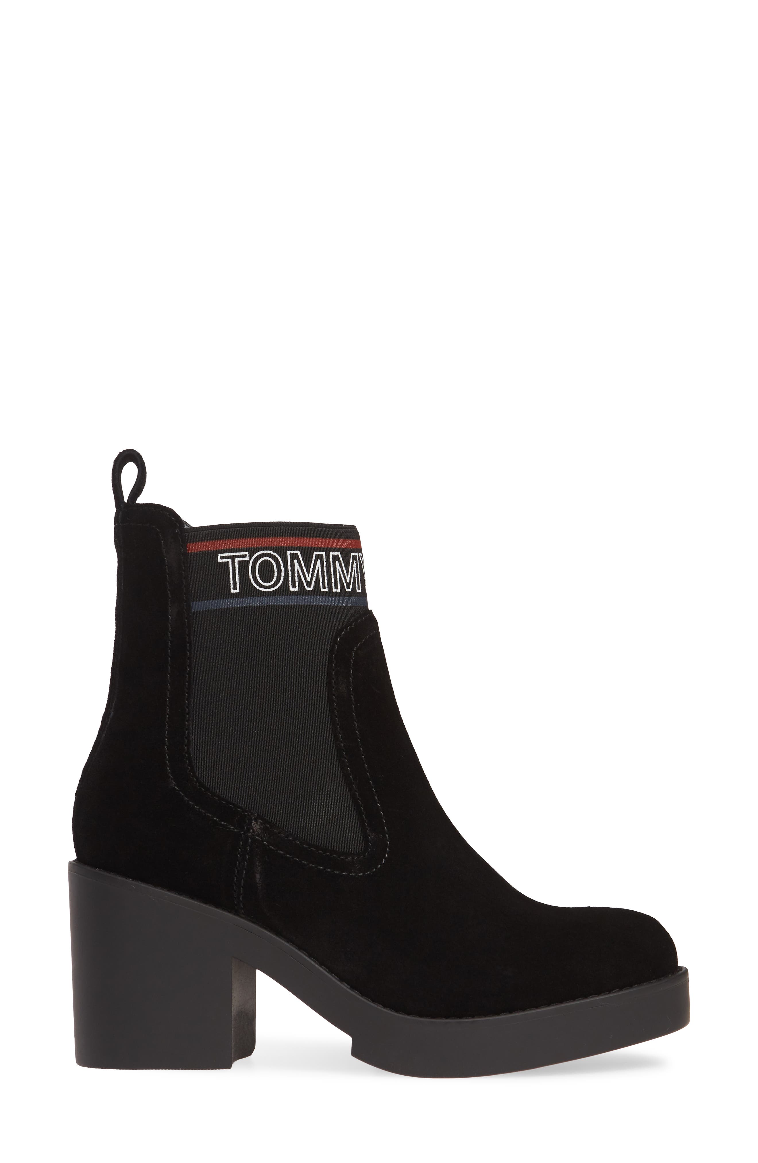 TOMMY JEANS Lynn Logo Platform Chelsea Boot, Alternate, color, 