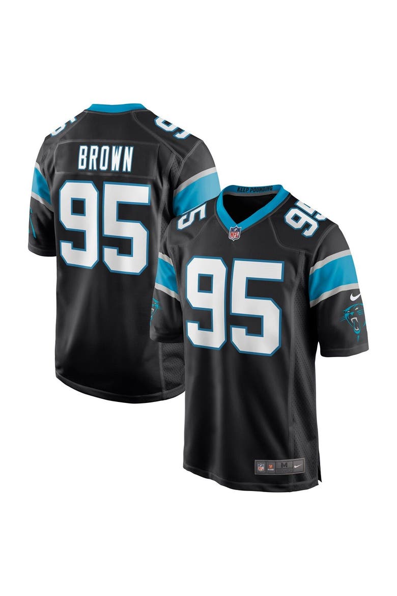 Men's Nike Derrick Brown Black Carolina Panthers Player Game Jersey, Main, color, Black