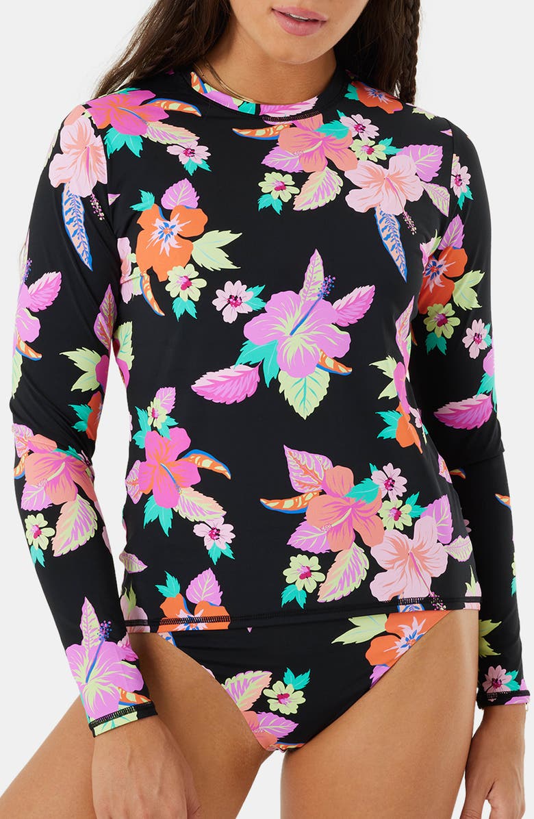 Roxy Wanderlust Sea Skippin Long Sleeve Rashguard Top, Main, color,