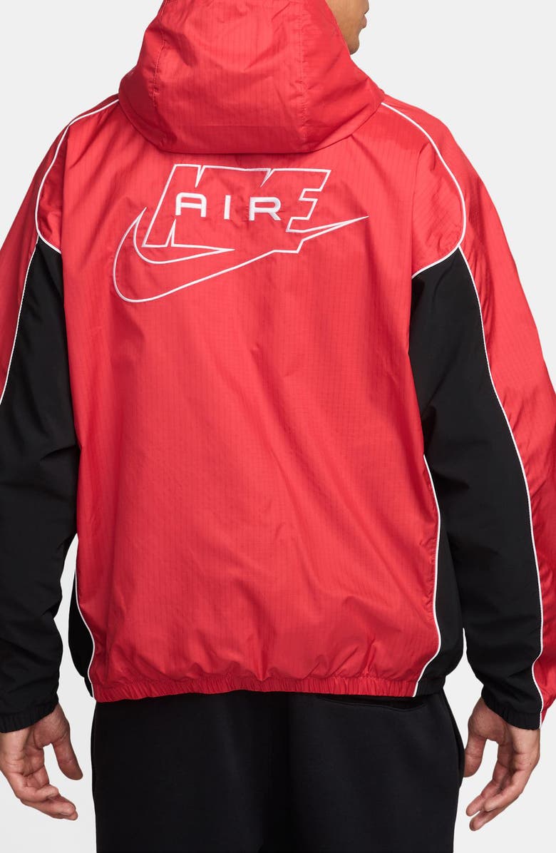 Nike Air Full-Zip Hooded Hybrid Utility Jacket, Alternate, color, Light Crimson/ Black/ White