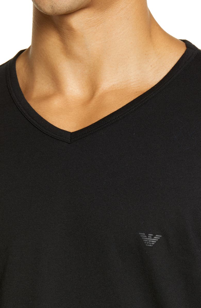 Emporio Armani Men's 3-Pack Cotton V-Neck T-Shirts, Alternate, color,