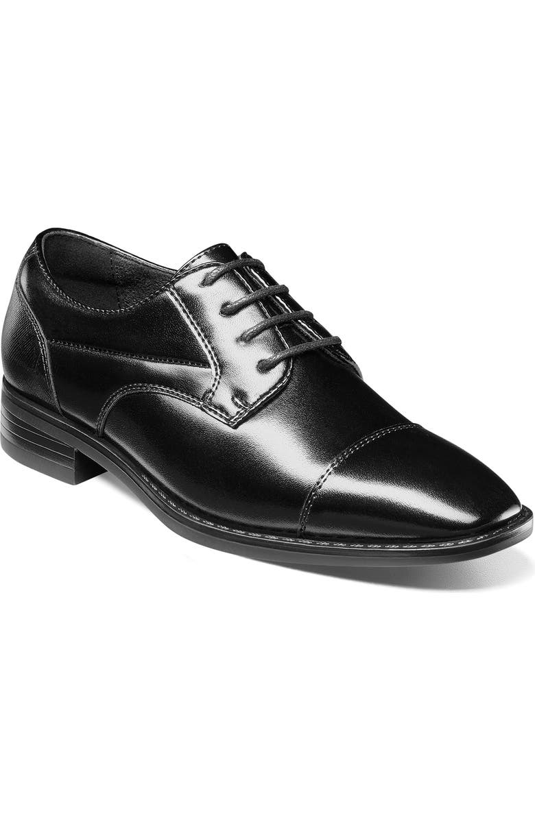 Stacy Adams Kids' Kallum Cap Toe Derby, Main, color, Black