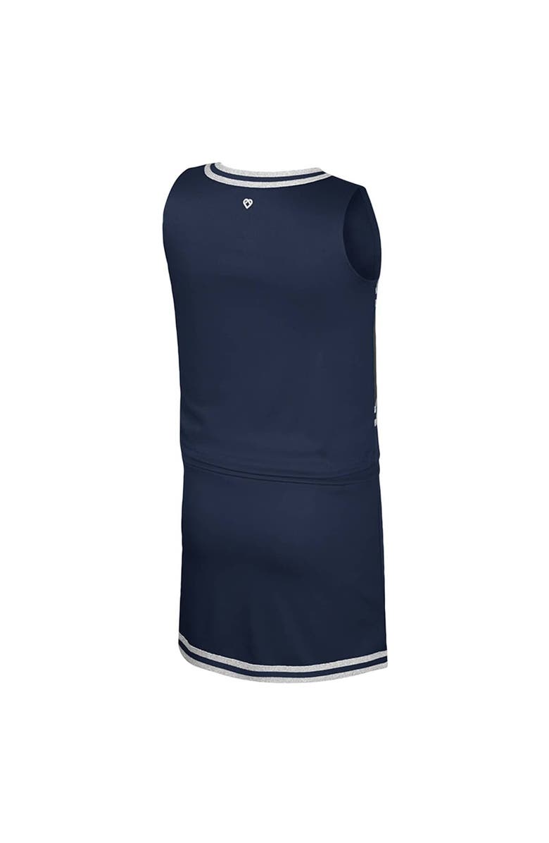 COLOSSEUM Girls Youth Colosseum Navy Penn State Nittany Lions Cheerleader Top & Skirt Set, Alternate, color, Navy