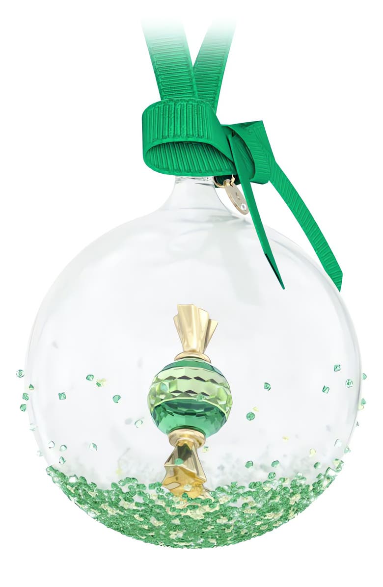 Swarovski Holiday Cheers Dulcis Ornament, Alternate, color, Green