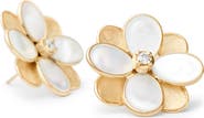 Marco Bicego Petali Diamond Flower Stud Earrings
