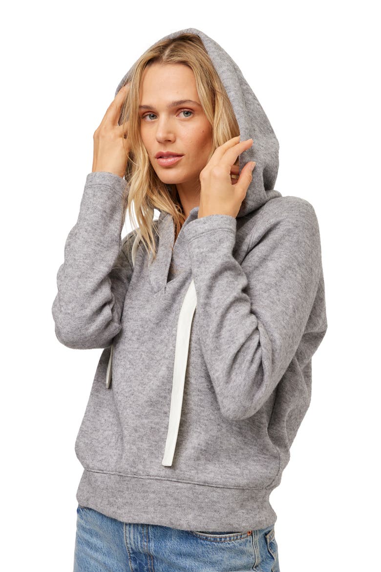 Dania Contrast Hoodie, Alternate, color, GRAY