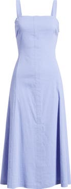 Theory Square Neck Midi Dress