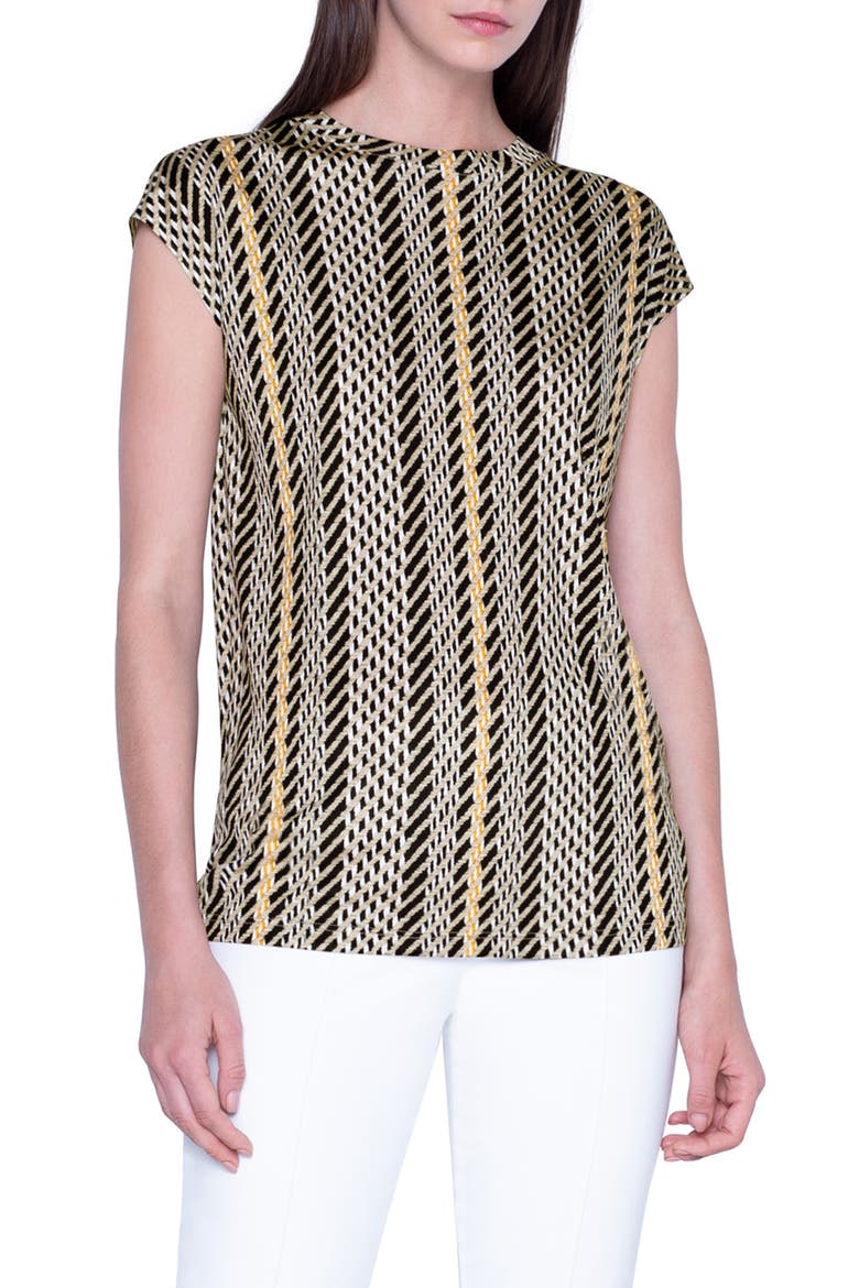 Tweed Print Silk Tunic, Alternate, color, MULTICOLOR
