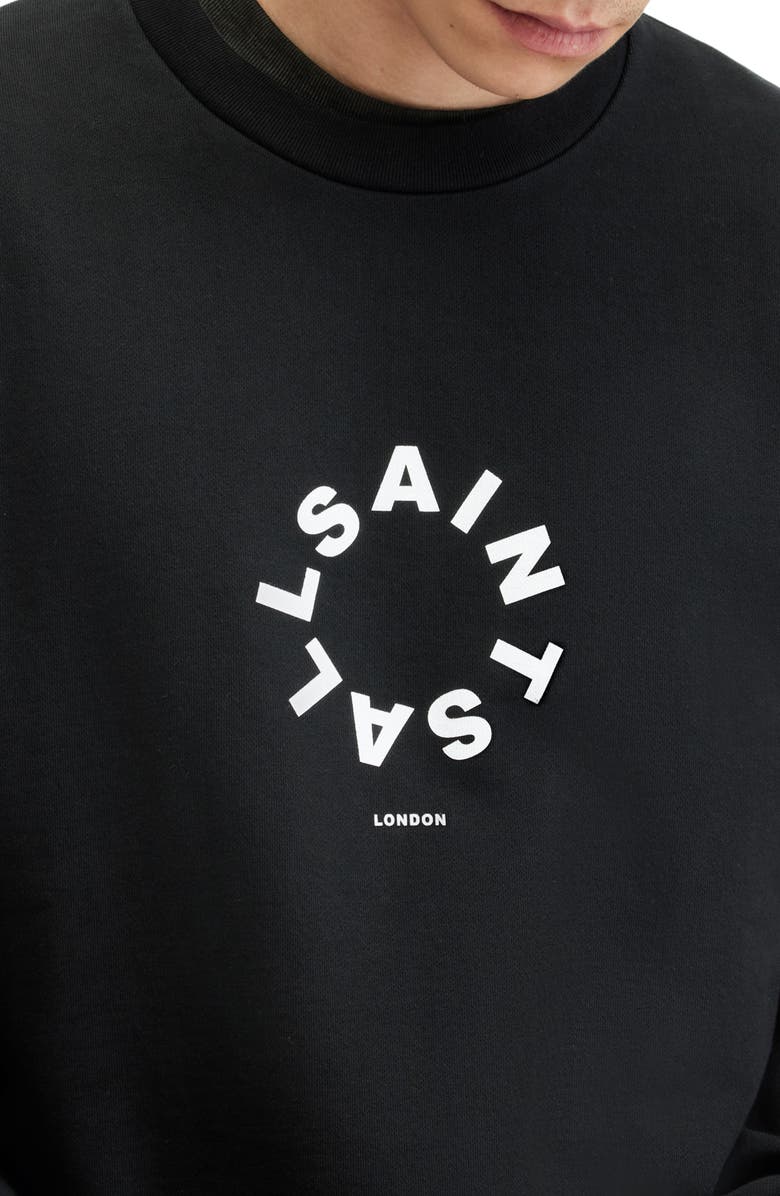 AllSaints Tierra Logotype Graphic Sweatshirt, Alternate, color, 