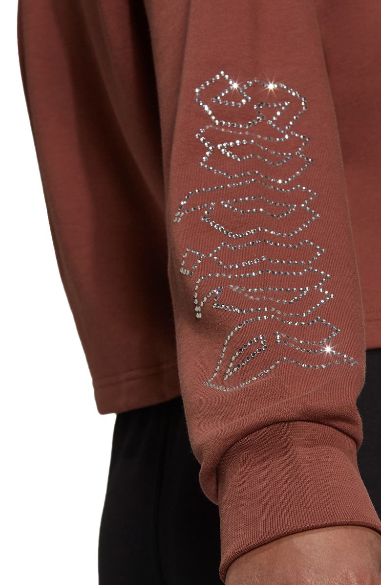 adidas Originals Slouchy Embellished Sweatshirt, Alternate, color, 