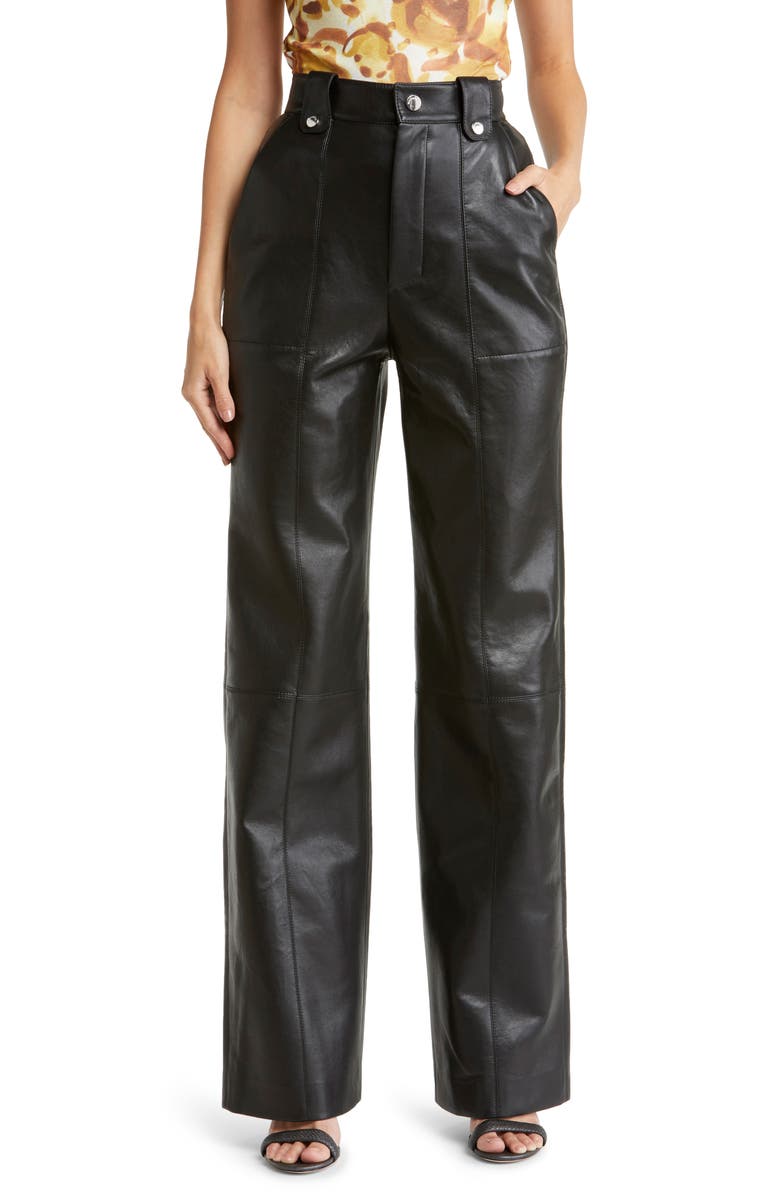 Nanushka Zelda Regenerated Leather Pants, Main, color, 