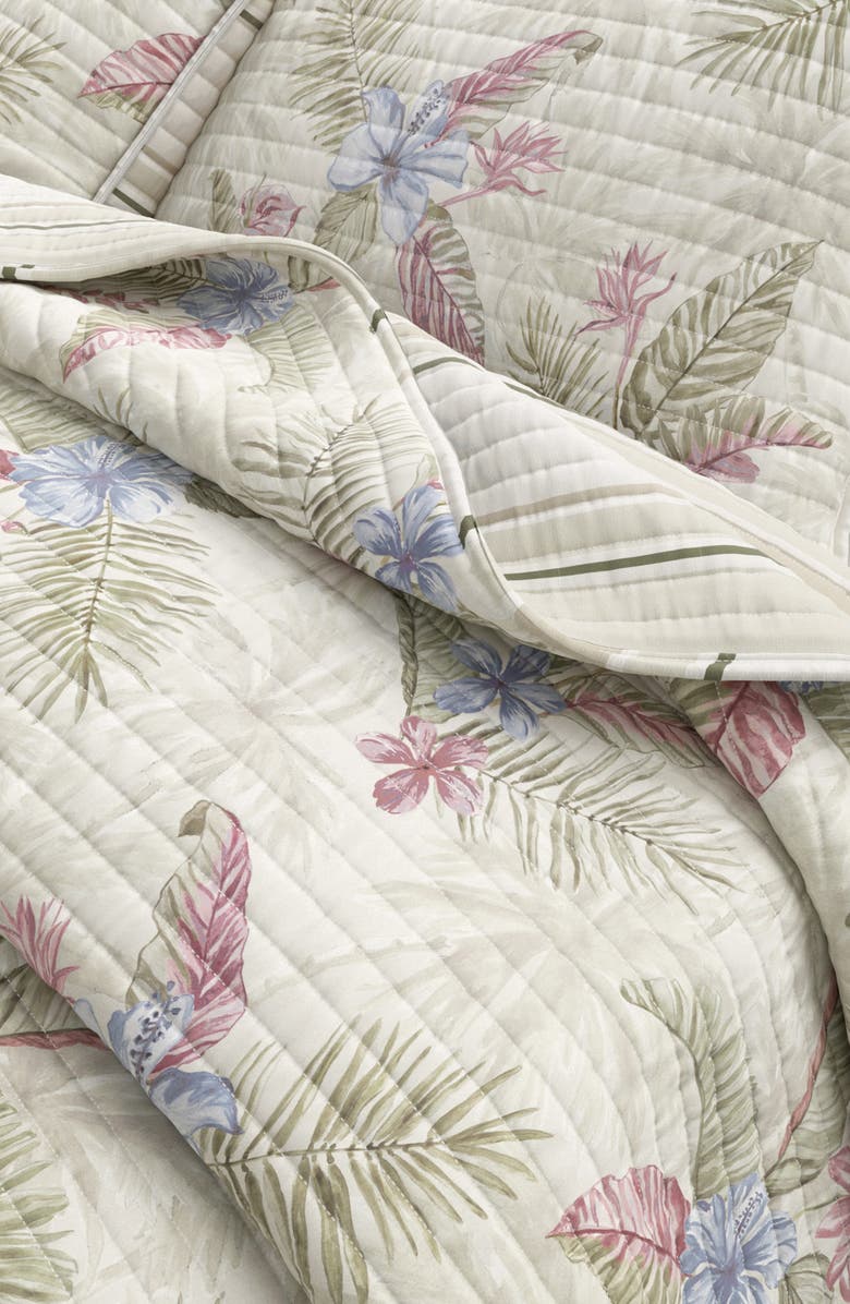 Woven & Weft Tropical Floral Cotton Quilt & Sham Set, Alternate, color, Tropical Floral