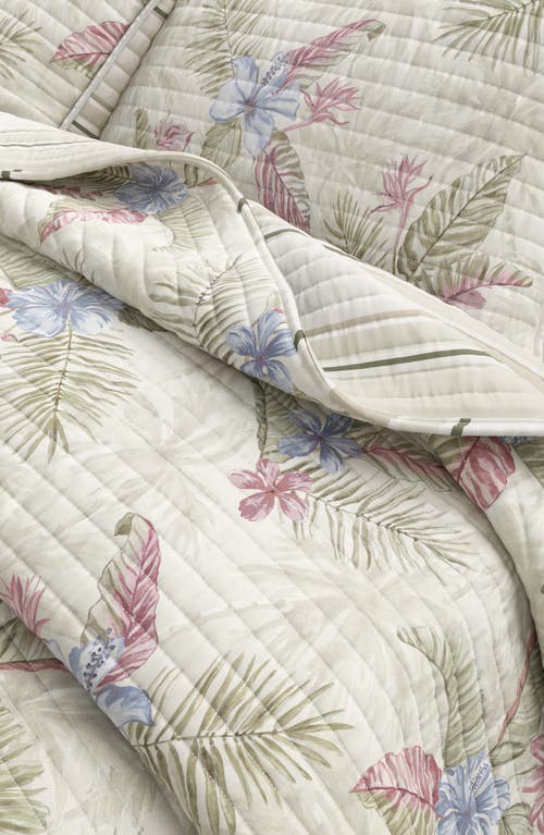 Woven & Weft Tropical Floral Cotton Quilt & Sham Set In Tropical Floral