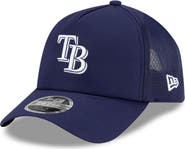 New Era Men's New Era Navy Tampa Bay Rays 2026 Batting Practice Apex 9FORTY Adjustable Trucker Hat