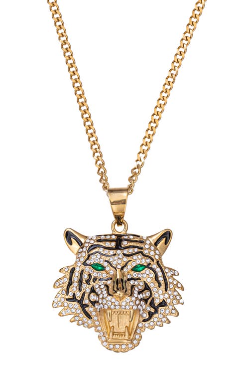 Men's Premium Collection Tiger Head Pendant Necklace