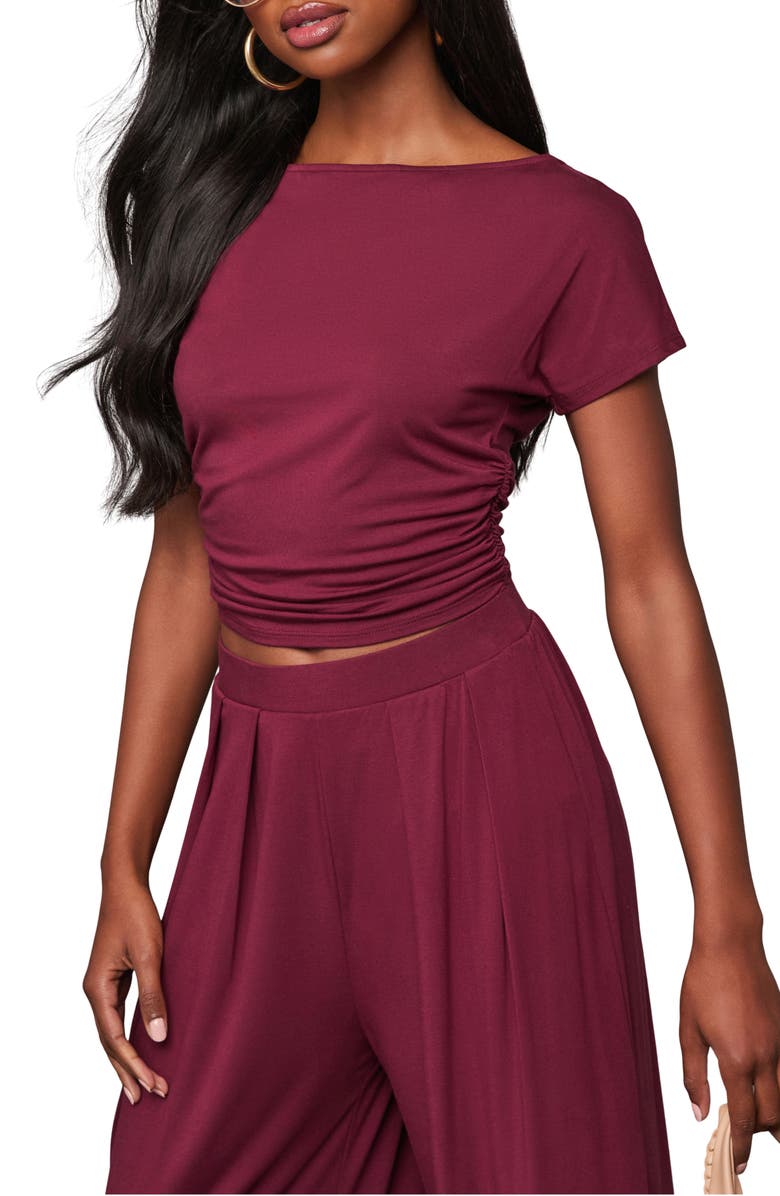 VICI Collection Santori Side Ruched Knit Top, Main, color, 