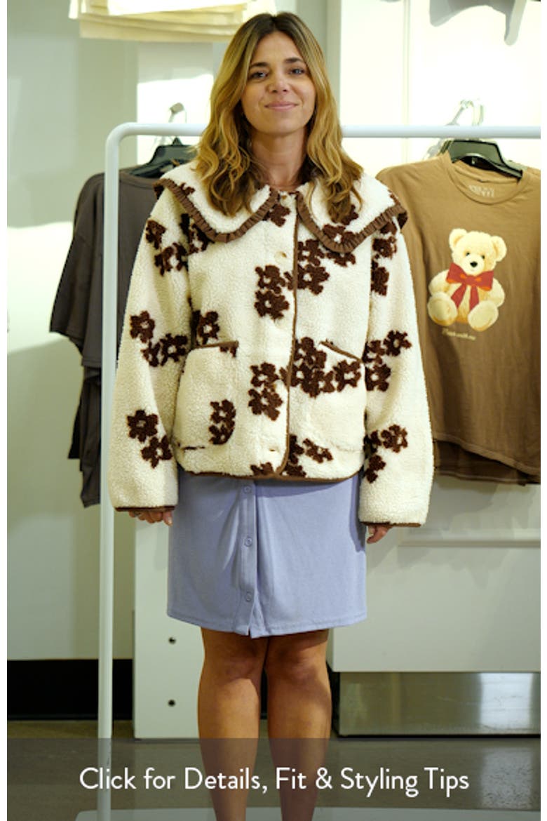 Floral High Pile Fleece Jacket video