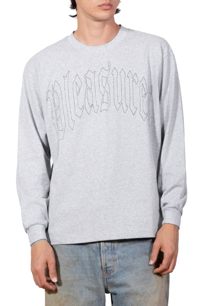 Twitch Embroidered Long Sleeve T-Shirt, Main, color, HEATHER GREY