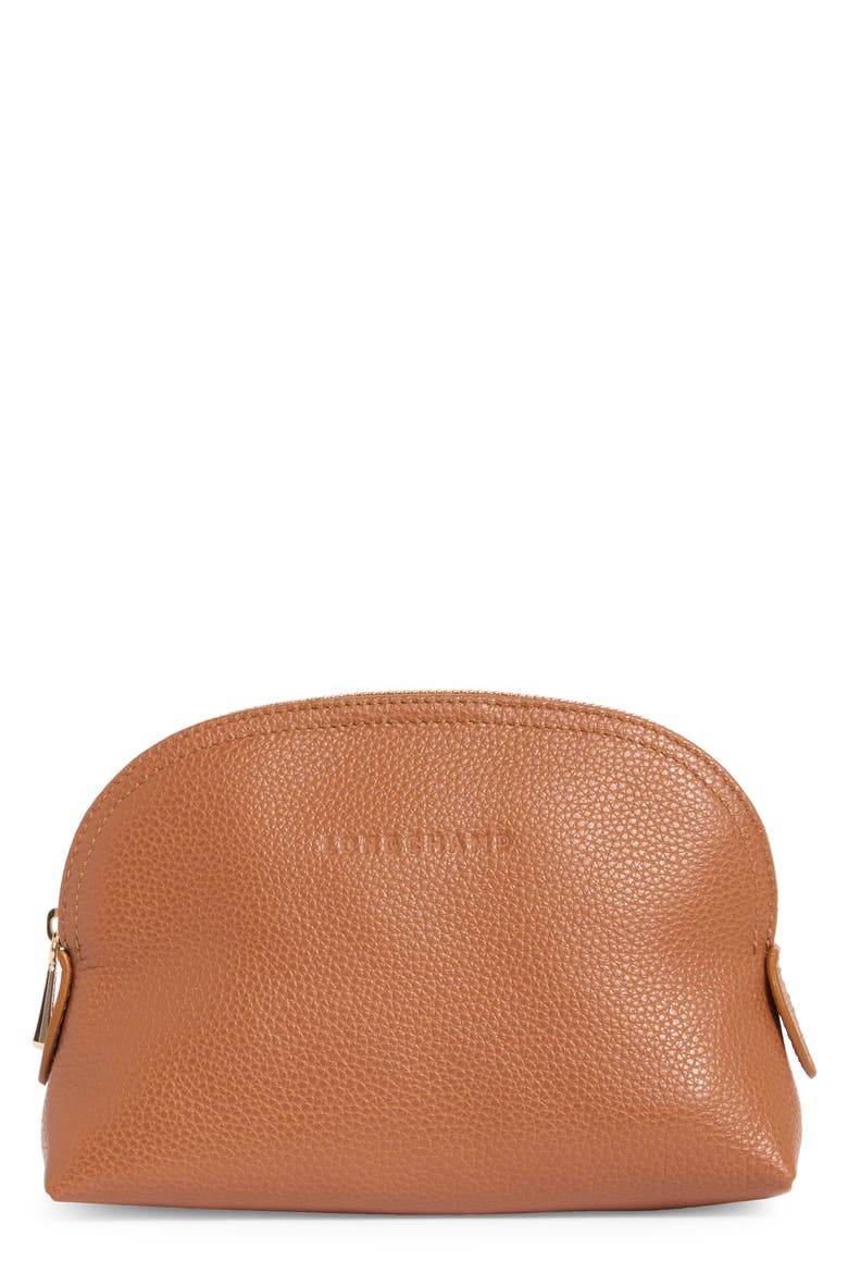 Le Foulonné Small Dome Cosmetics Case, Main, color, CARAMEL