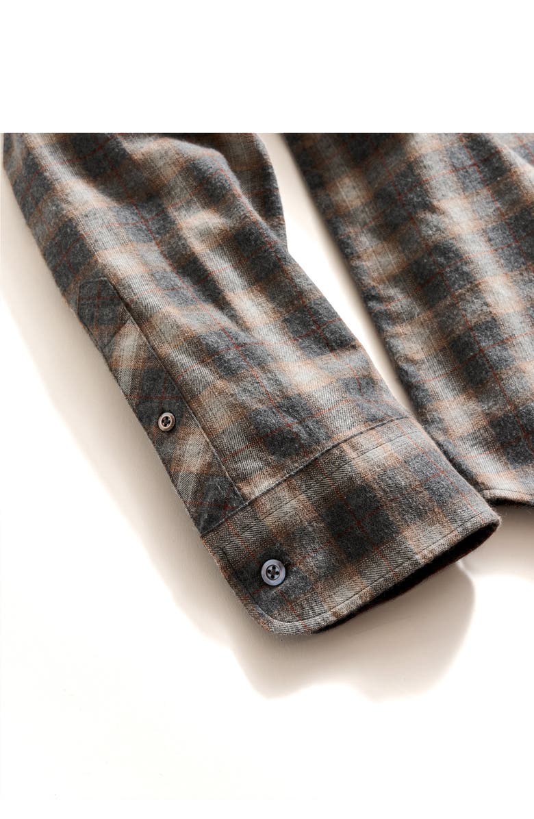 Billy Reid Mélange Plaid Button-Up Shirt, Alternate, color, Grey Multi