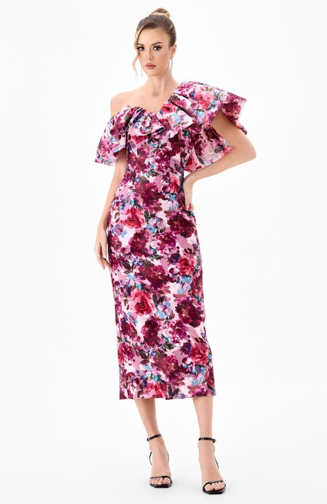 Gilea Ruffle Column Midi