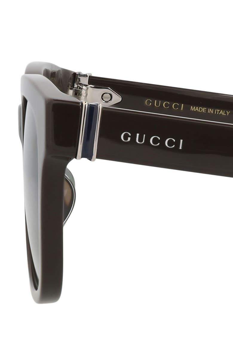 Gucci 54mm Square Sunglasses, Alternate, color, Brown Brown Green