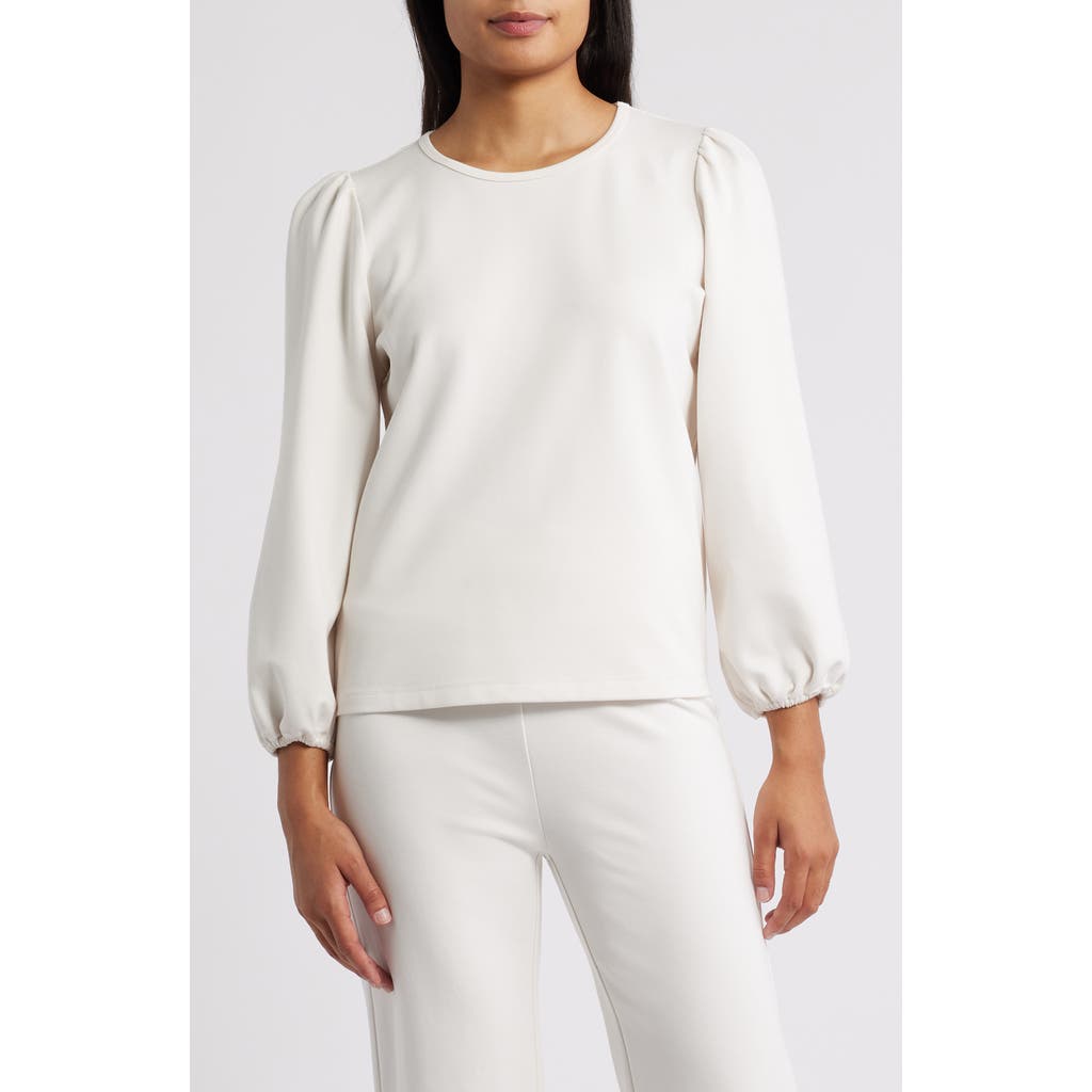 AK ANNE KLEIN Round Neck Top in White Dove  product