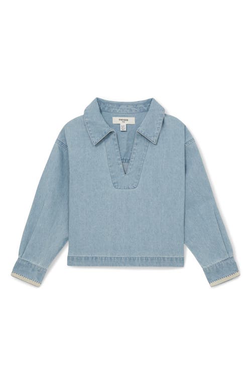 REISS REISS KIDS' DEAN SR. DENIM POPOVER SHIRT