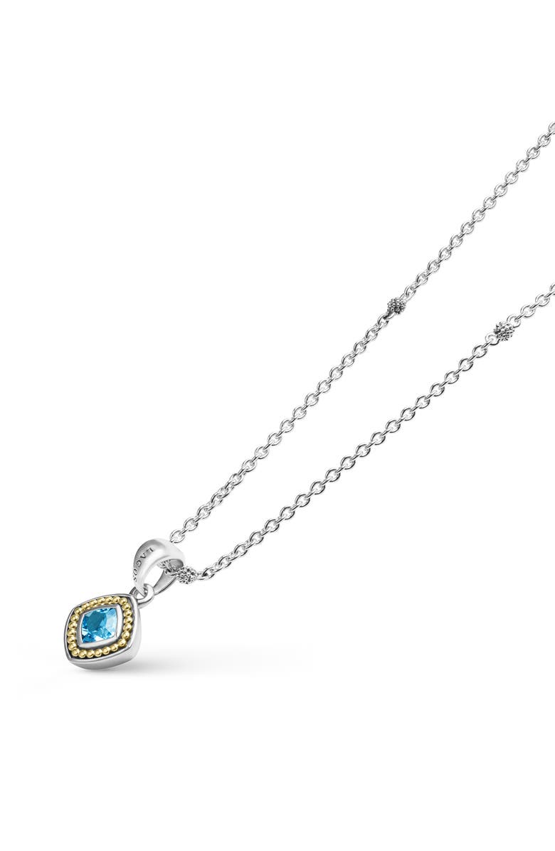 LAGOS Caviar Color Blue Topaz Pendant Necklace, Alternate, color, 